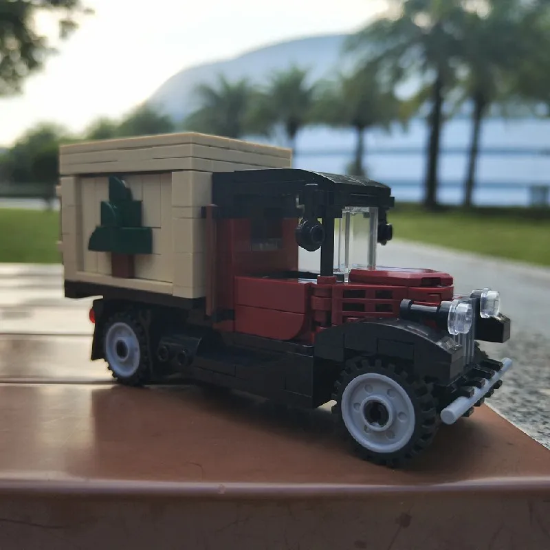 MOC Christmas car Building Blocks Modular Model Kit Assembly Toys Gift for Adults Kids