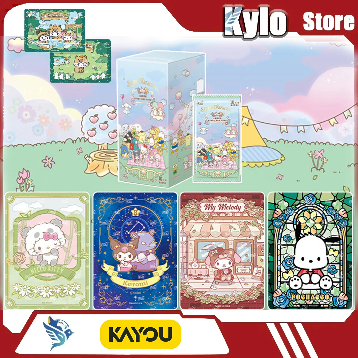 

Коллекционные карточки Kayou Sanrio Family: официальные лицензионные дополнительные игровые карты Hello Kitty и Kuromi