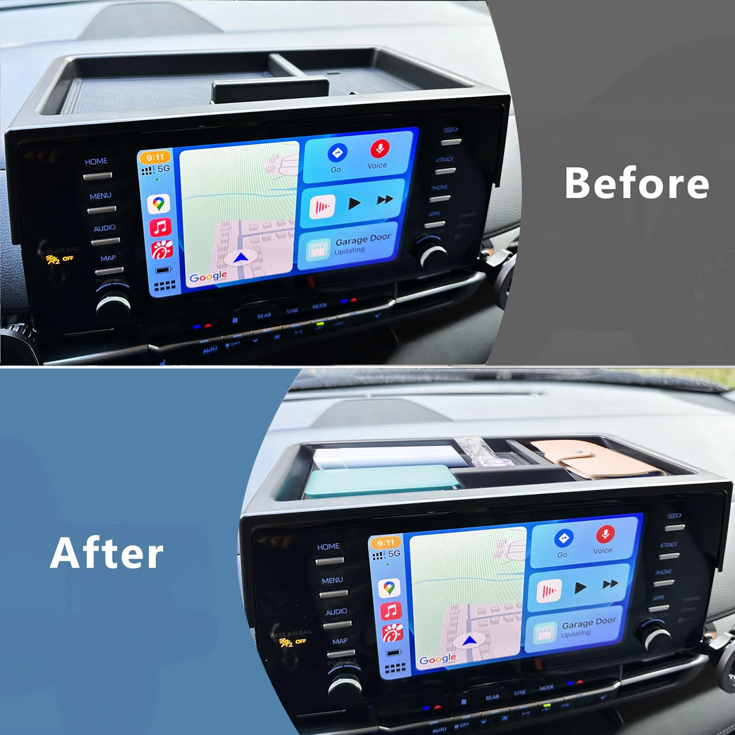 Center Console Dash Storage Box Tray For 2021 2022 2023 2024 Toyota Sienna Center Console Dash Board Organizer Car Accessories