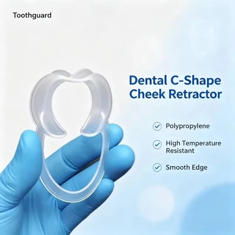 C Shape Dental Cheek Retractor Soft Silicone Autoclavable Reusable Transparent Teeth Whitening Ortohodntic Oral Examination Tool