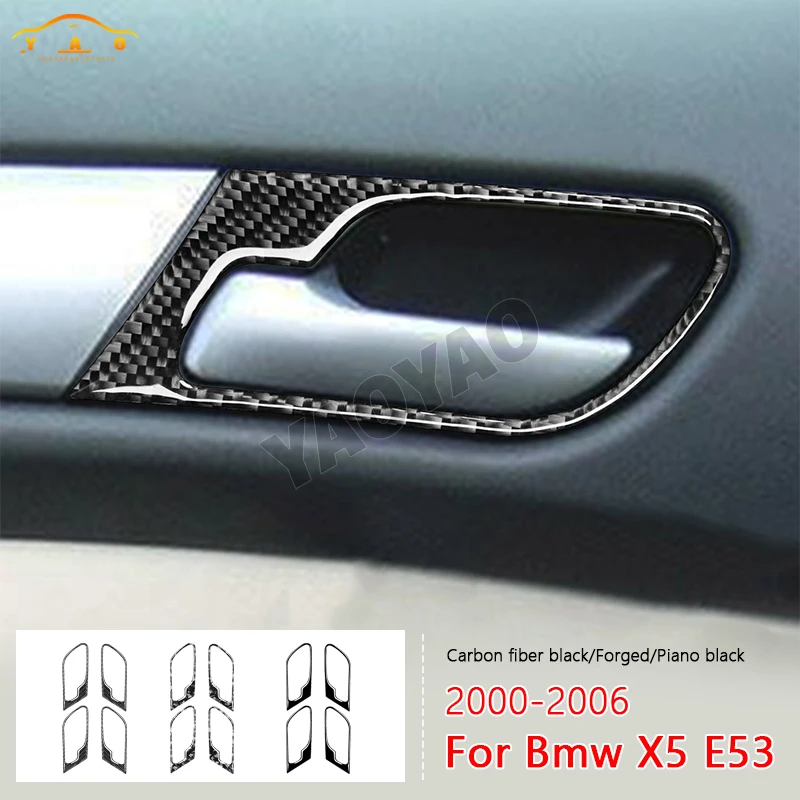 

Car Sticker For BMW X5 E53 2000 2001 2002 2003 2004 2005 2006 Car Door Inner Pull Handle Panel Cover Decoration