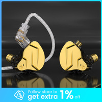 KZ ZSN Pro X 1DD 1BA HIFI Hybrid Driver In Ear Earphone Metal Monitor Earphone Bass Earbuds Sport Headset