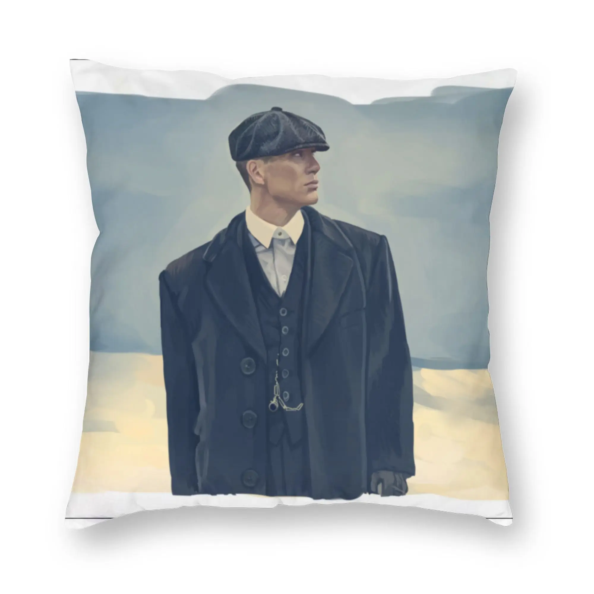 P-Peaky Blinders Tommy Shelby Pillowcase Soft Polyester Cushion Cover Decoration  Pillow Case Cover Home Zipper 18''