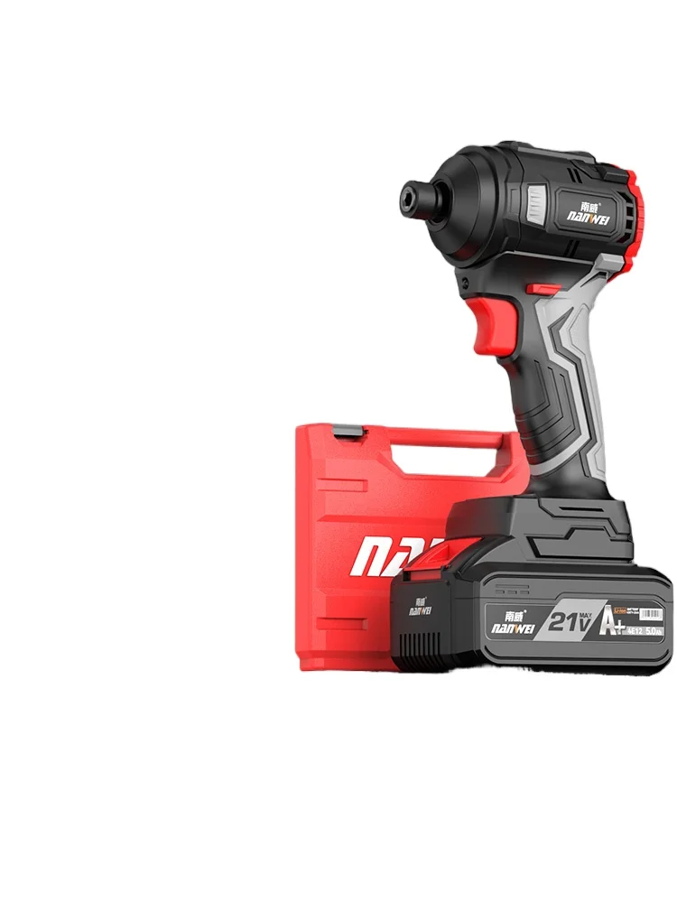 

Brushless lithium battery impact screwdriver household electric screwdriver electric drill rechargeable screw batch