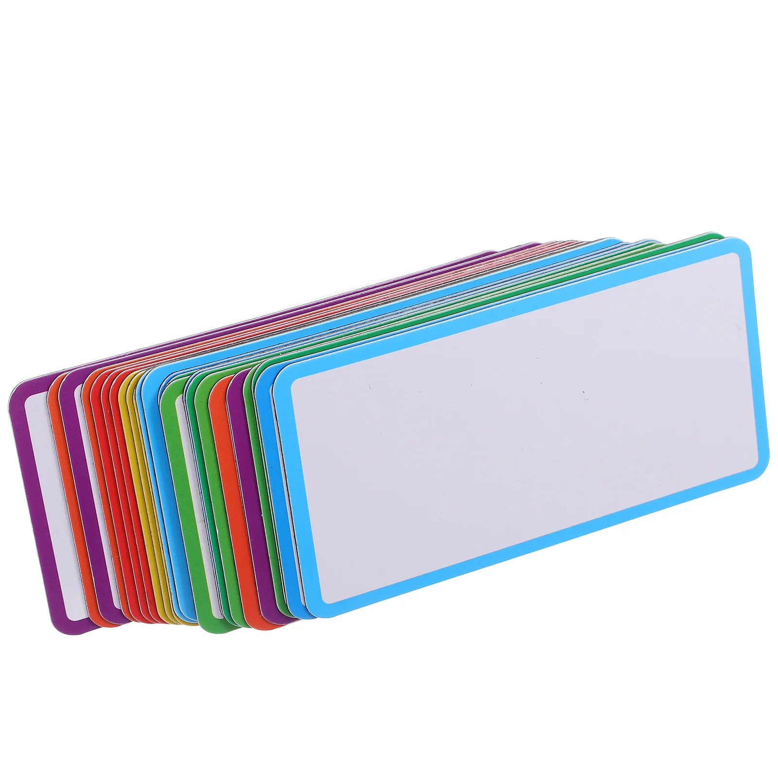 

24 Pcs Magnetic Name Tags Erasable Coated Paper Labels for Whiteboard Fridge 10x5cm Multi Function Note Stickers