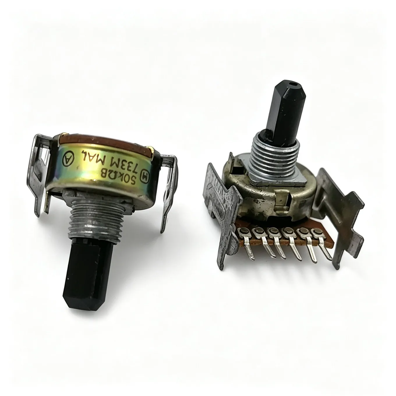Hot Spot 161 Type Horizontal Dual Potentiometer B50K Handle With Thread Length 15MMF 6Pin M8 (SWITCH)