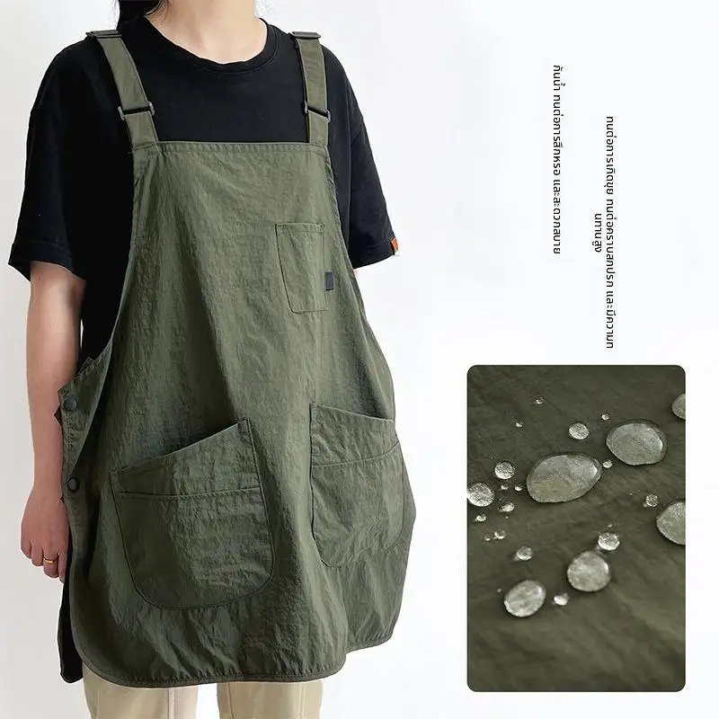 Adjustable Waterproof Stain Resistant Apron for Kitchen Hair Salon Beauty Catering Camping Milk Tea Pet Shop Work Clothes