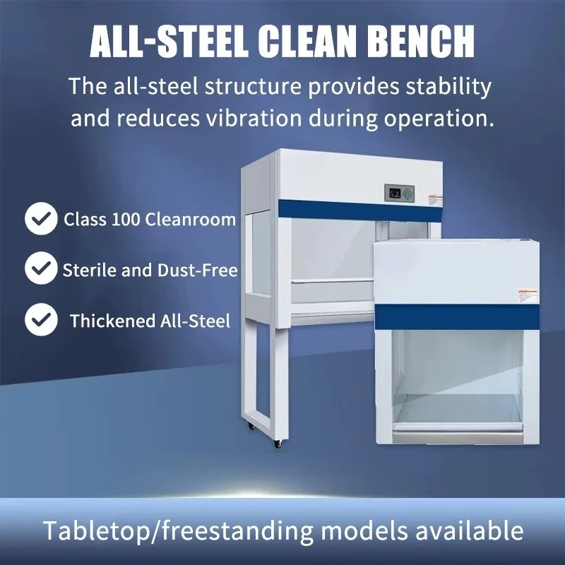 New stainless steel horizontal laminar flow clean table/operating table for sterile and dust-free purification