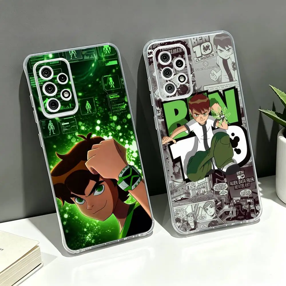 Hot Cartoon B-Ben 10 Stylish Artistic Phone Case For Samsung S25+,S24,S21,S22,S23,S30,Ultra,S20,Plus,Fe Transparent Cover