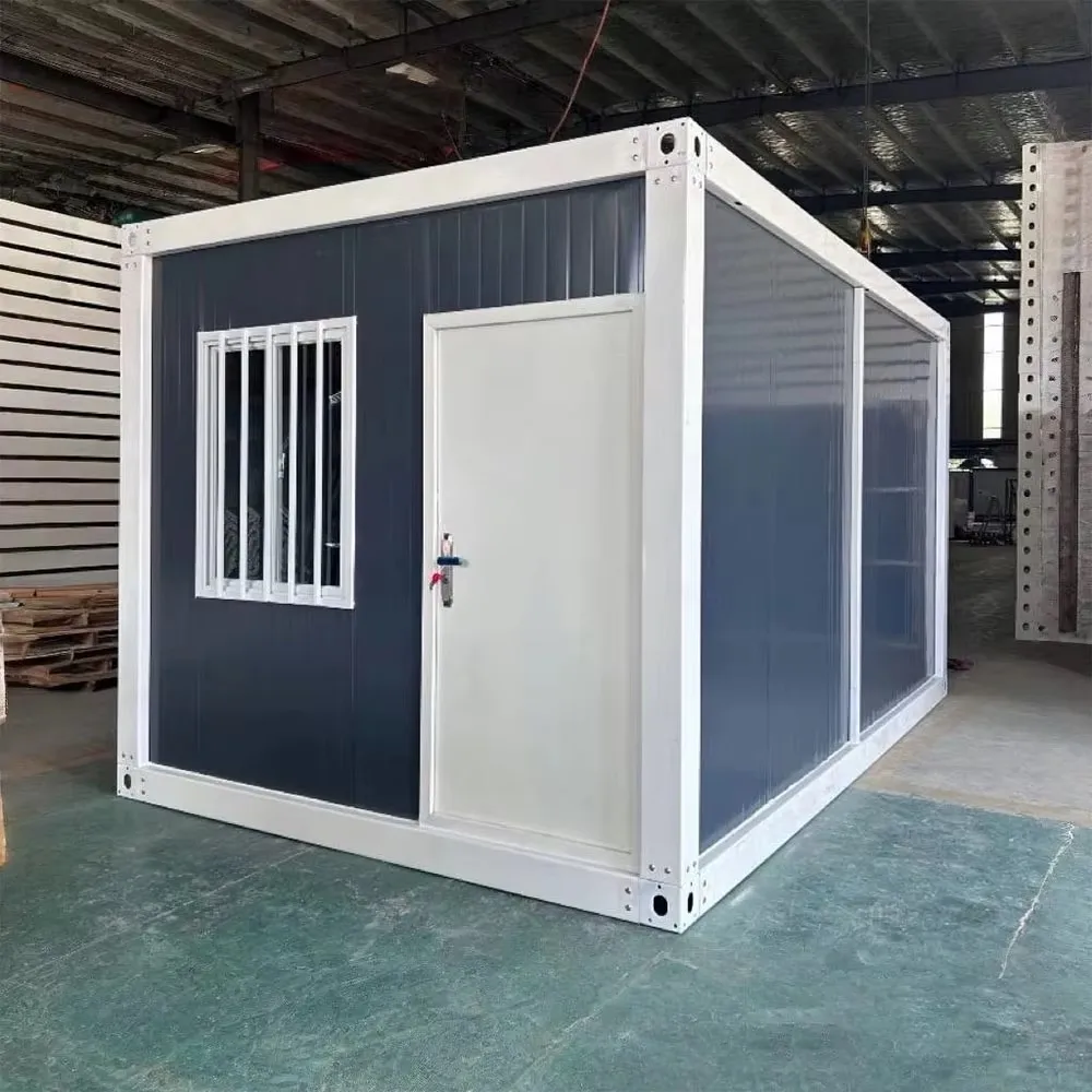 Customized Folding Container House for Construction Site Expandable Prefab Office for Worker Living Quart
