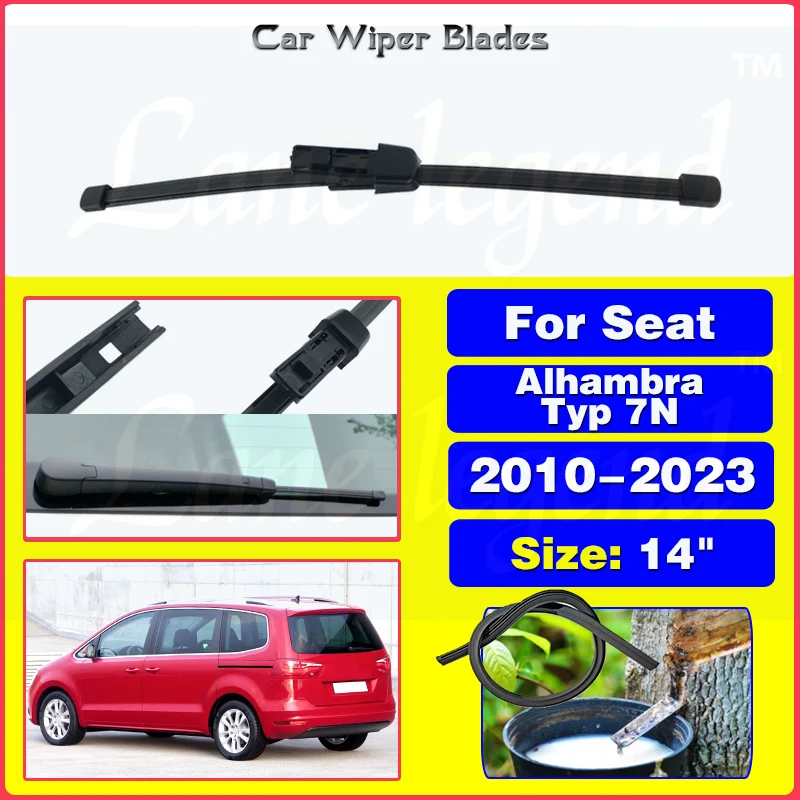 

Car Rear Wiper Blade Blades For Seat Alhambra Typ 7N 2010 - 2023 14" Windshield Windscreen Brush Cars Wipers Accessories