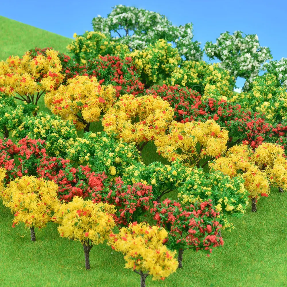 Artificial Plastic Miniature Trees For For Crab Kingdom Diorama Architecture Railway Track Landscape Model Decoration