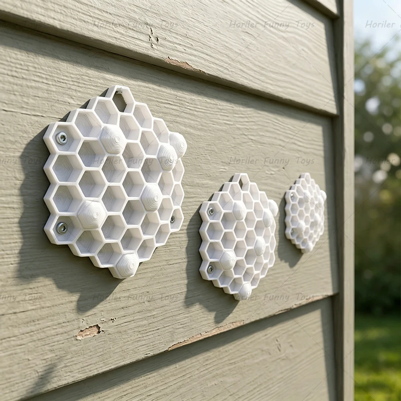 3D Printed Realistic Red Wasp Deterrent, Hanging False Nest Repellent for Outdoor Garden, No Batteries Needed Wasp Prevention