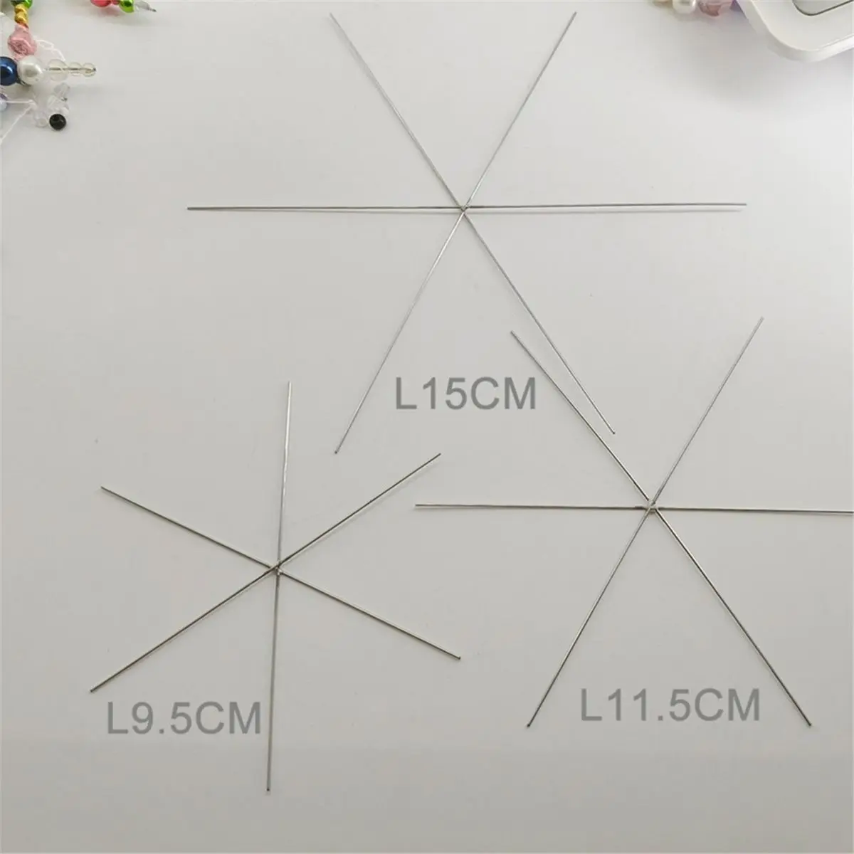 100pcs Metal Snowflake Charms Assorted Sizes 3.7