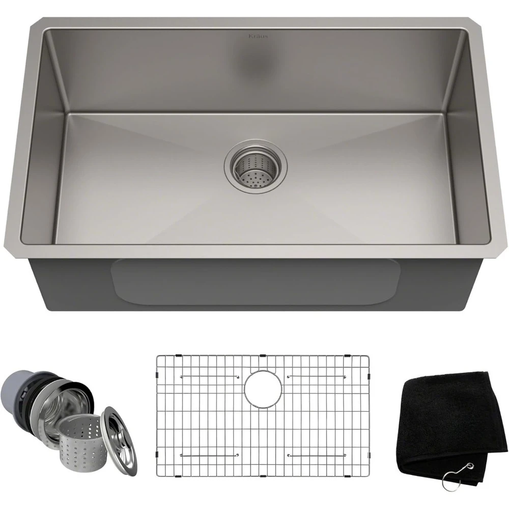 

Standart Pro 30 -inch Undermount Single Bowl 16 Gauge Stainless Steel Kitchen Sink