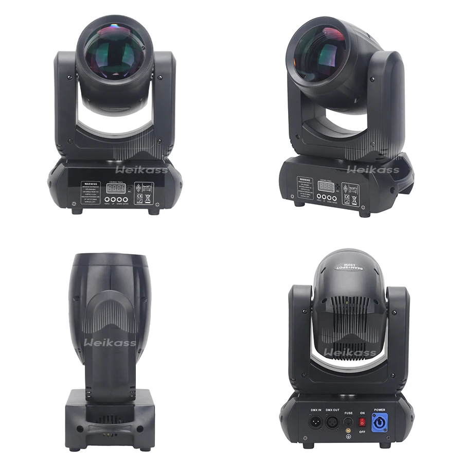 Imagem -03 - Mini Led Moving Head Light Ponto de Feixe 18 Prismas Rotativas Dmx Stage Effect Disco dj Bar Wedding Club sem Dever 150w Pcs