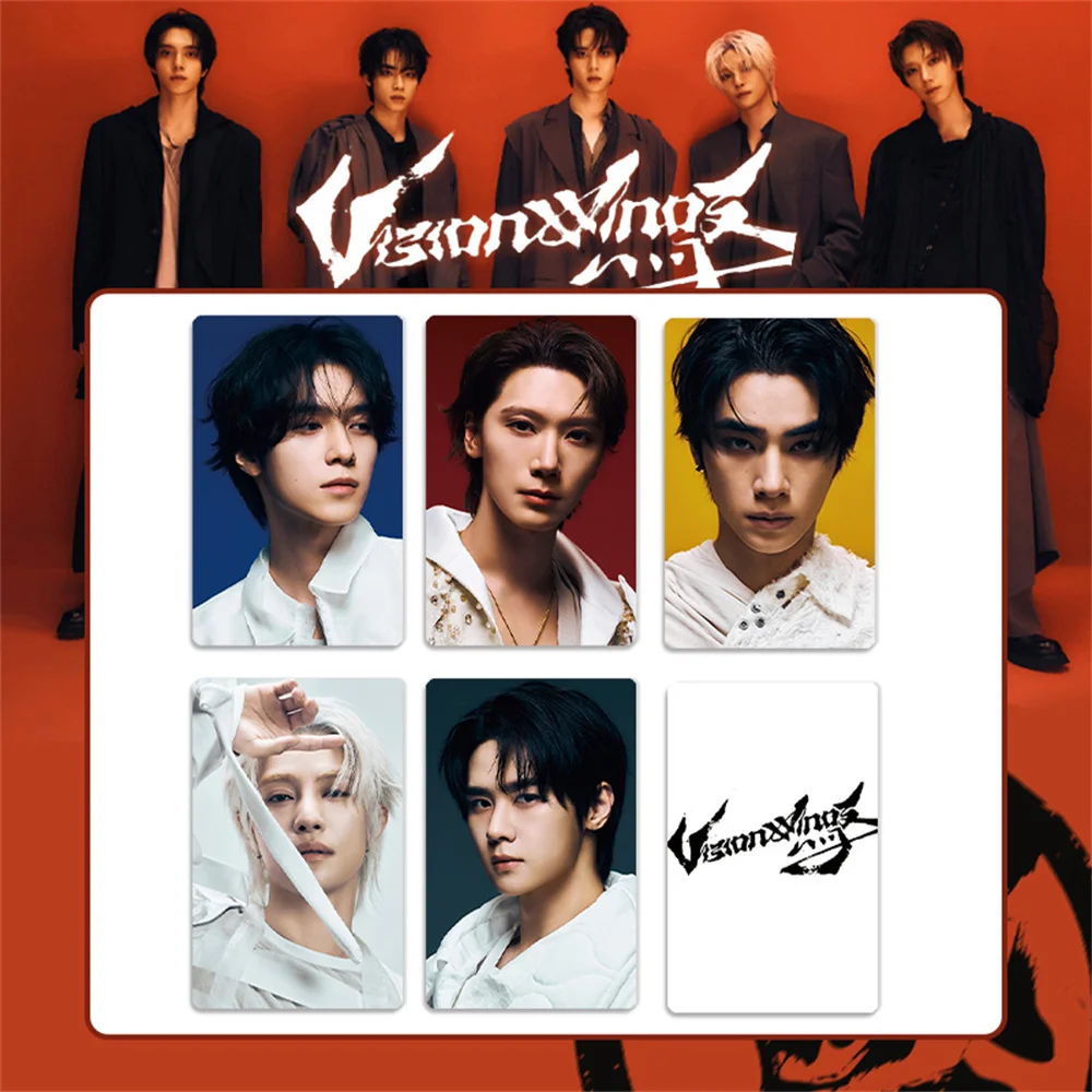 WINWIN XIAOJUN Character Props Vision Wings Photocards 5Pcs/Set Double Sides Printing LOMO Cards Hendery Yangyang KUN TEN Gifts