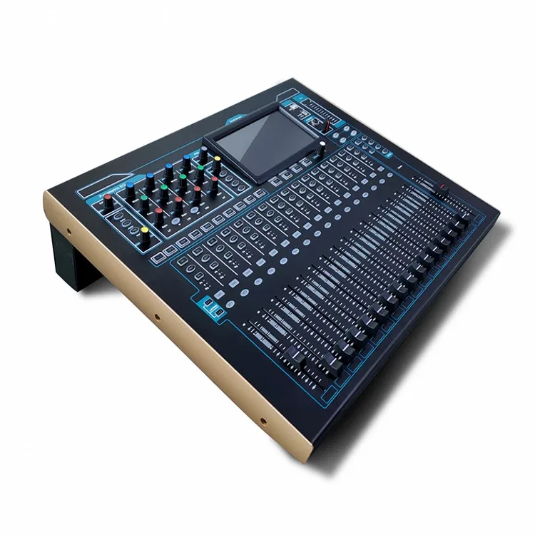 

VX-24 24 Channels Professional DJ Sound System Audio Digital Mixer Double DSP Effects 5-Band EQ Metal Linux-Based USB Console