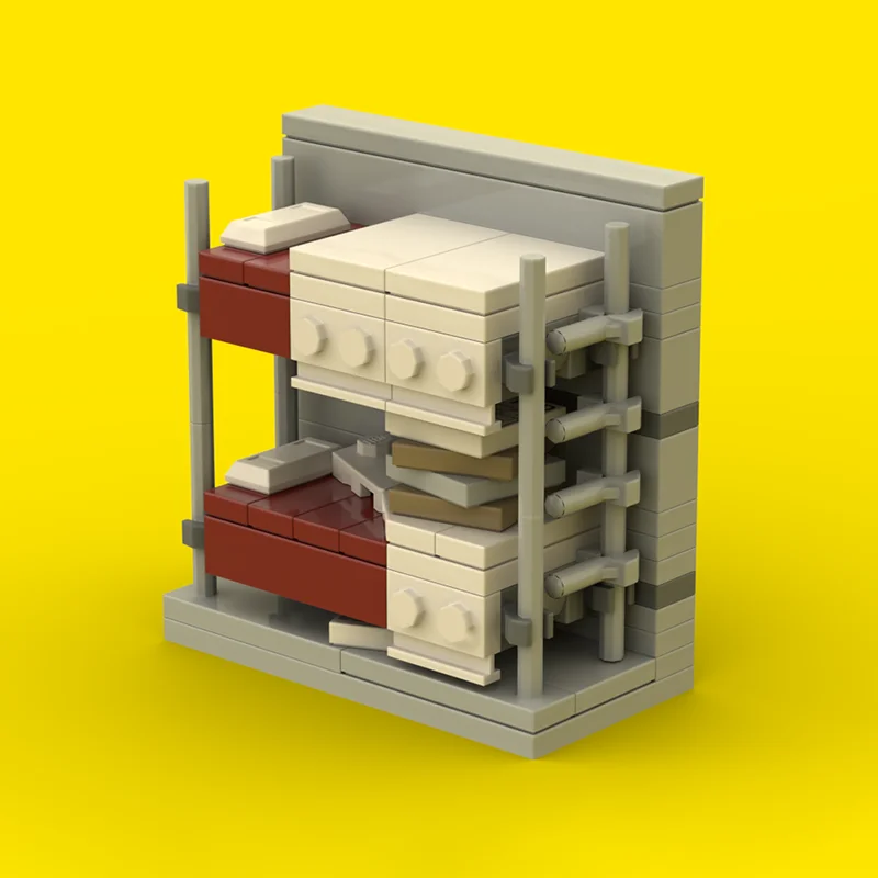 112 個 MOC 二段ベッドモデルビルディングブロック建設 DIY クリスマスギフトアイデア創造的な教育レンガ誕生日おもちゃ子供