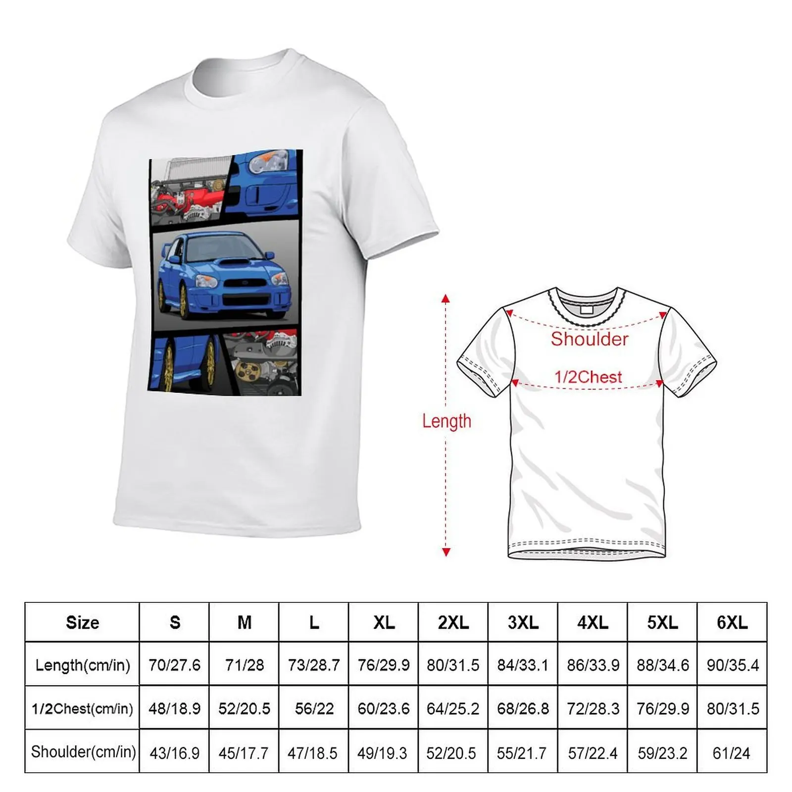 Impreza Blobeye X Ej20 Engine T-Shirt t shirts for man cotton soft man t shirt designer T-Shirt