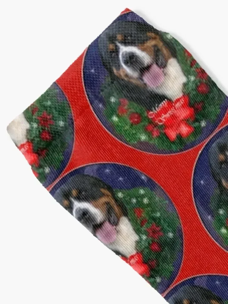 Greater Swiss Mountain Dog Christmas Gifts Socks Men's Rugby Socks Girl Men's