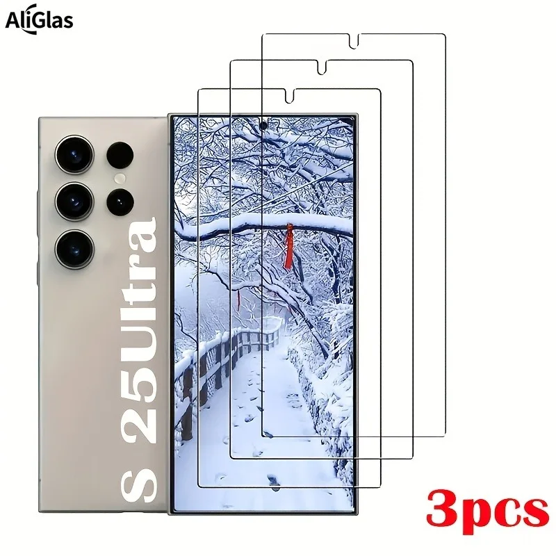 

3Pcs HD Tempered Glass Screen Protector for Samsung Galaxy S25 S24 Ultra S23 S22 S21 Plus S25 S24 S23 FE S25 S24 FE Plus Glass