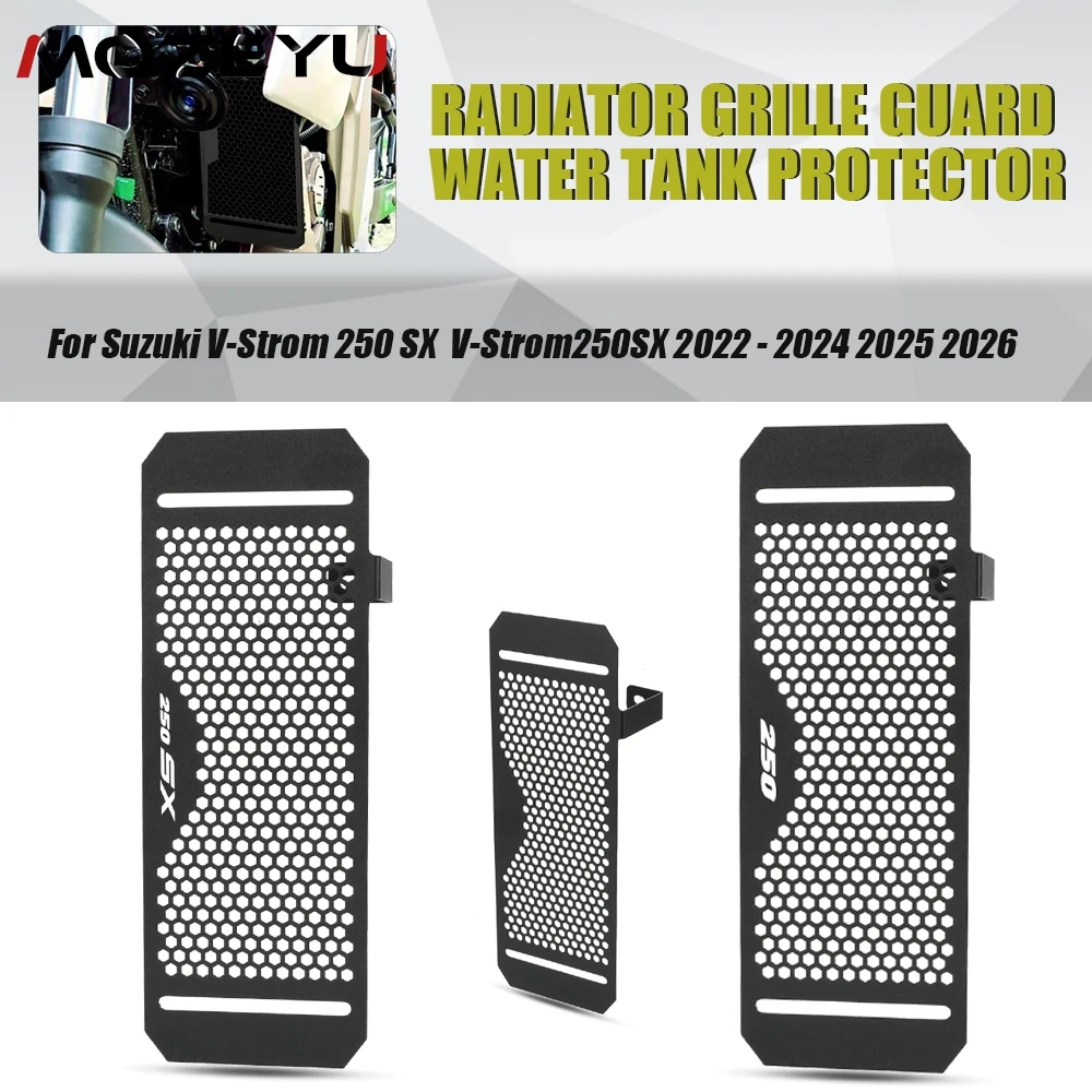 Radiator Grille Guard Cover Protector 2022-2025 2026 For Suzuki V-Strom 250 SX VStrom 250SX V-Strom250SX Oil Cooler Guard Cover