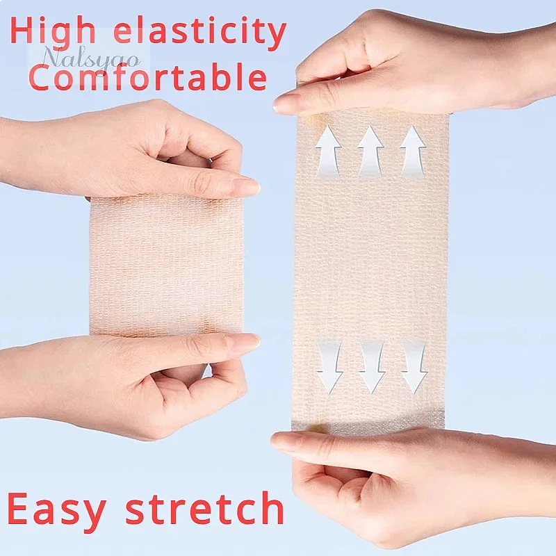 Disposable Self Adhesive Elastic Bandage 5cm x 4.5m First Aid Gauze Tape for Tattoo Accessories Handle Tube Tightening