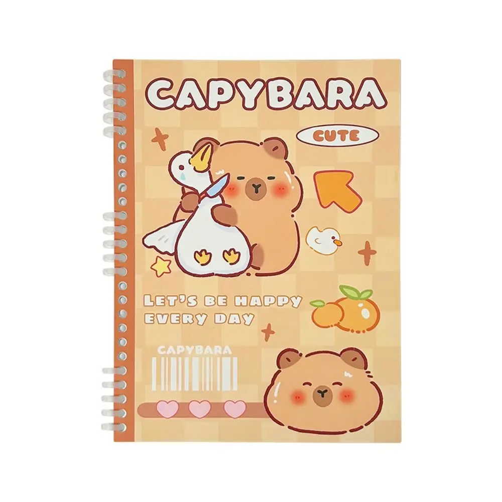 Niedliche Capybara Coil Notebook verdickte Innenseiten Multifunktions-Lose blatt Notebook kreative reversible Grad