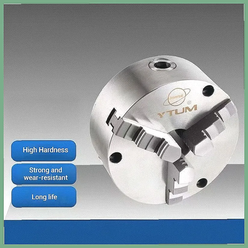 3 Jaw Self-Centering Lathe Chuck, 130mm K21-130 with Flange Back Plate Adapter, High Precision Spindle Thread Chuck