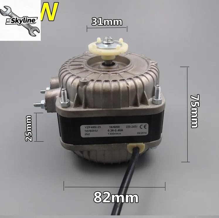 YZF10-20 30W/40W Refrigerator Fan Motor, Shaded Pole Asynchronous Cooling Motor for Fridge/Freezer