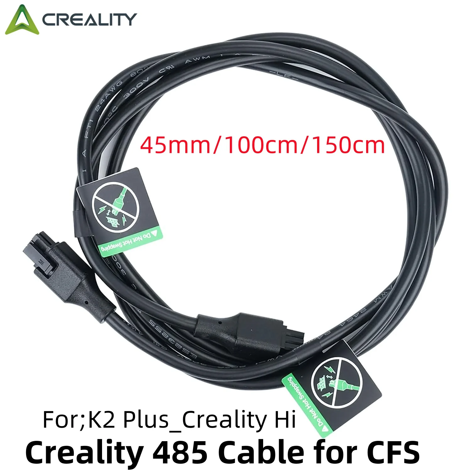 Creality CFS Cable 45/100 /150cm, Original 485 Express Cable, Connect K2 Plus/Hi Combo/ K1C 3D Printers to CFS Filament System