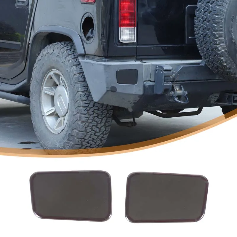 

For Hummer H2 2003-2009 Car Rear Fog Light Smoked Black Sheet ABS Transparent Gray Automotive Modification Accessories