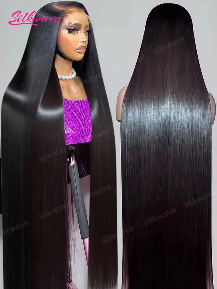 

200 париков из натуральных волос высокой плотности, 40 дюймов, прямые, с HD-кружевной передней частью 13x6 и 13x4, предварительно выщипанные, для женщин