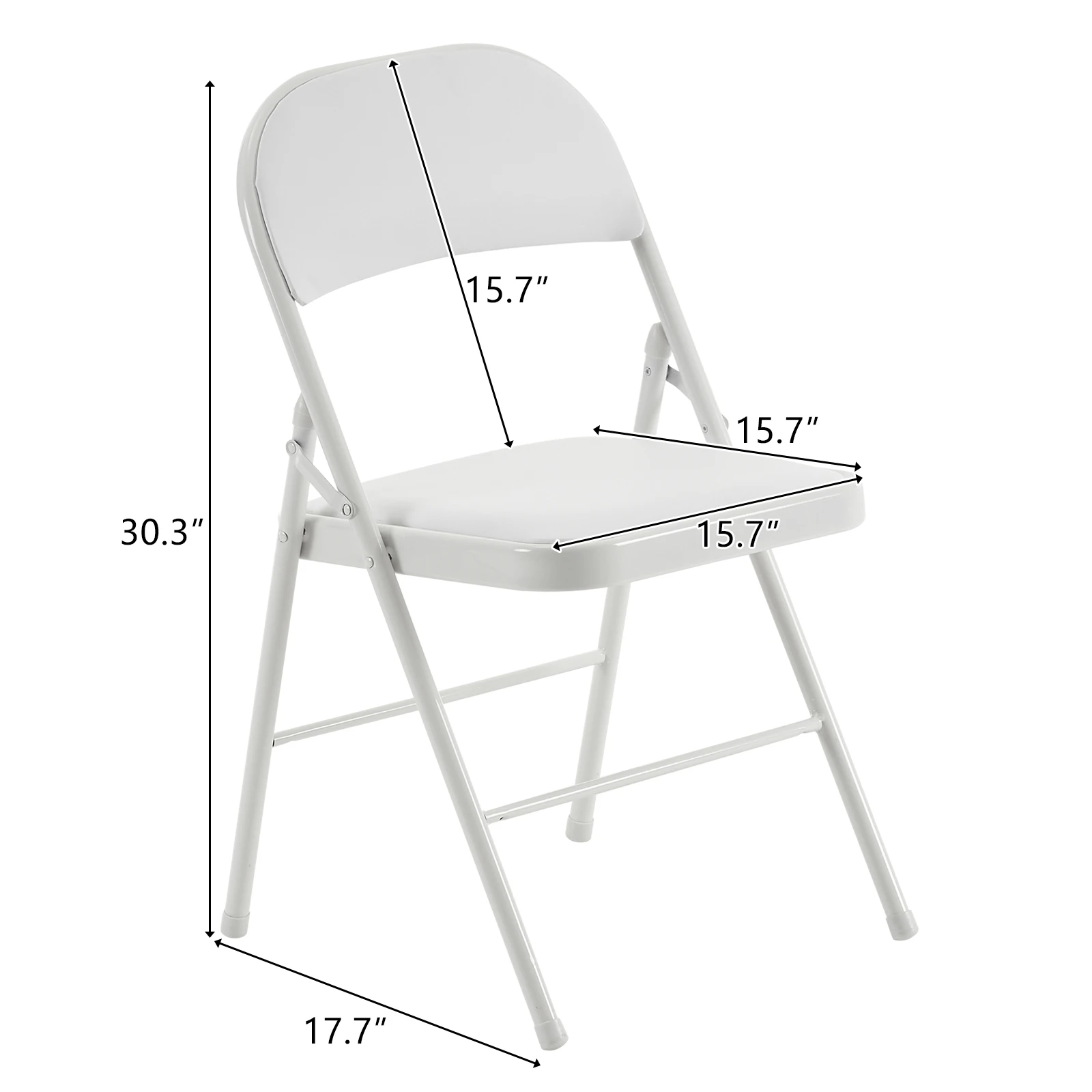 PVC Leather Folding Chair 330LB Weight Capacity Comfortable Event Chair Lightweight Portable Foldable