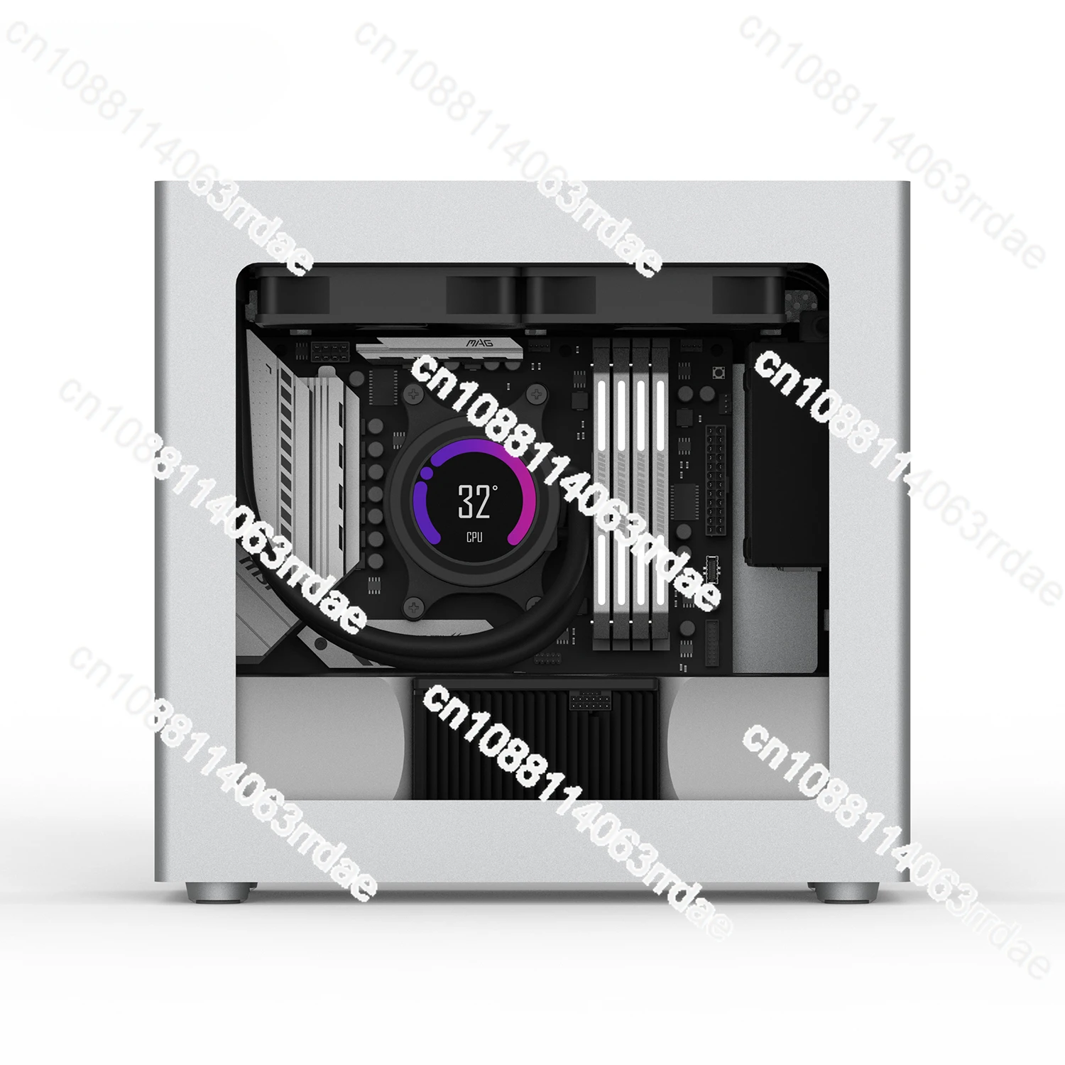 Z18 Side-through Version MATX Aluminum Alloy Integrated Molding Shell Directly Inserted Into Water-cooled ITX Computer Chassis