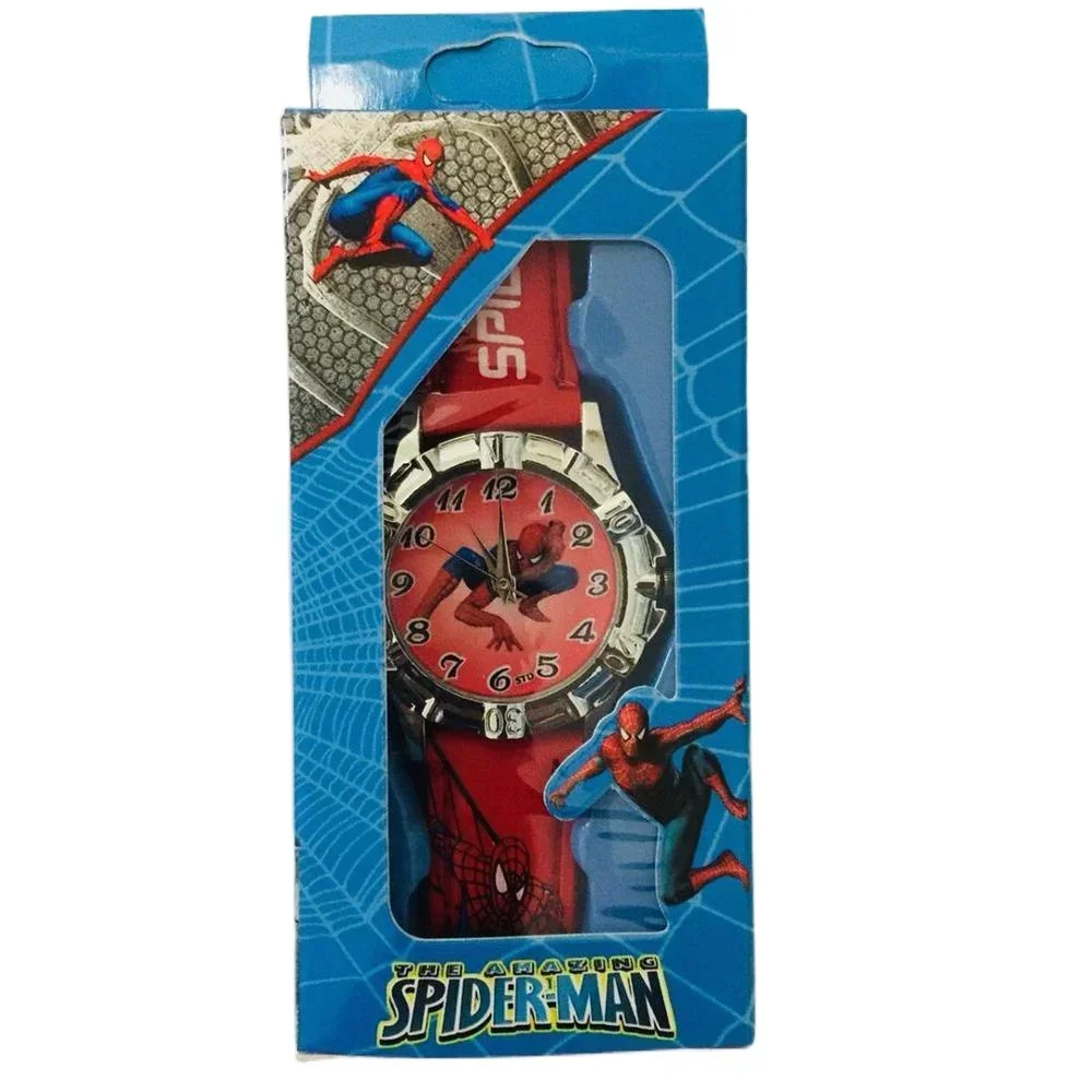 Cartoon Kid Watch Spiderman Car Toy Watches Mickey Minnie Child Watches PU Strap Quartz Wristwatch Girl Boy Christmas Gifts