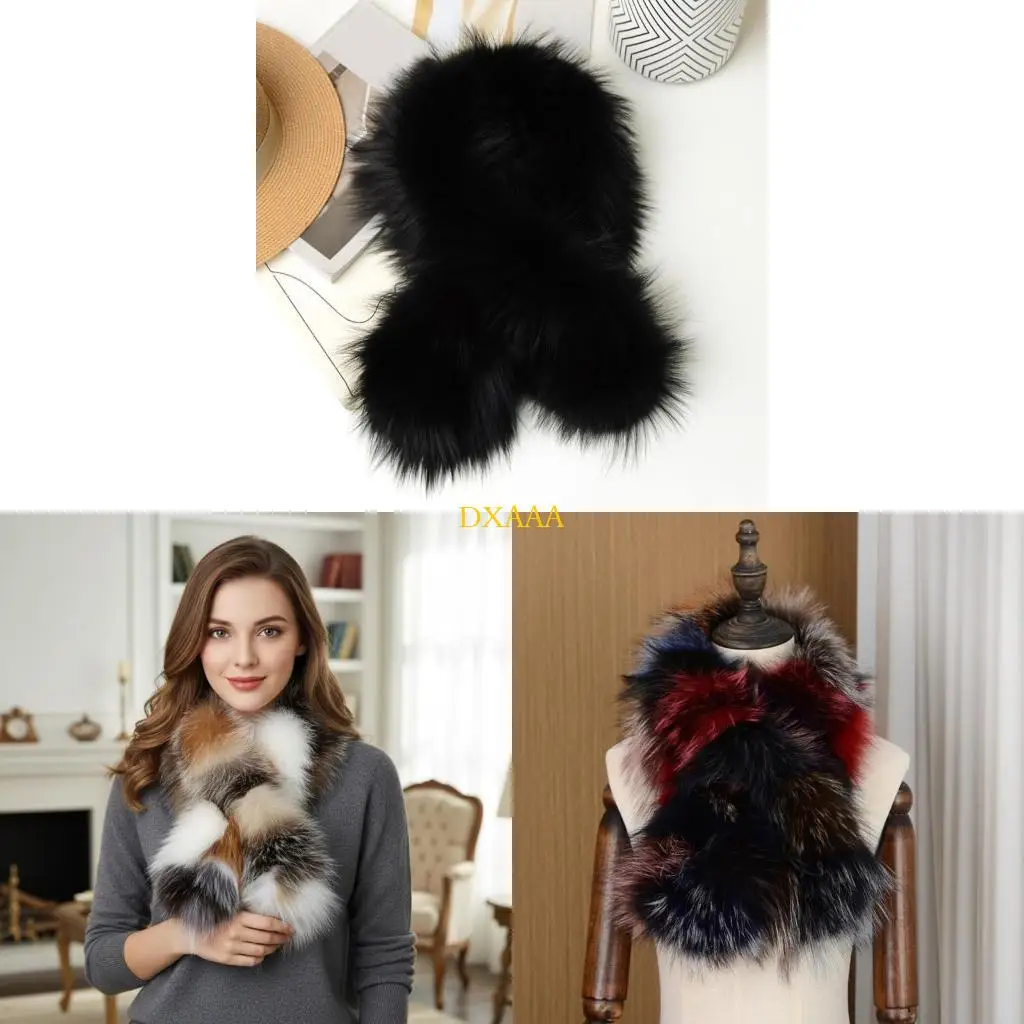

DXAA Crossover Design Plush Scarf Neck Warmer Soft Comfortable Fashion Neckerchief Winter Accessory For Women Lady