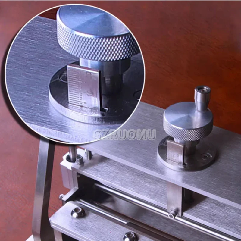 DIY Manual Leather Splitter Machine 304 Stainless Steel Craft Cutting Peeler With Rolling Bearing, 200mm Work Width Tools