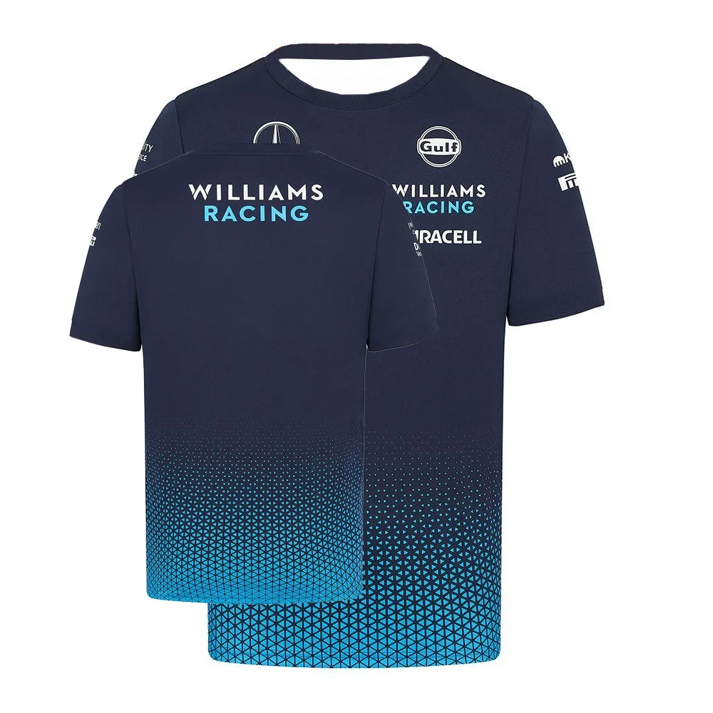 2025 Recién llegados F1 W-Williams Racing Camiseta del equipo para hombre y mujer Camiseta azul marino y blanca Formula 1 Entrenamiento Deportes al aire libre Adultos