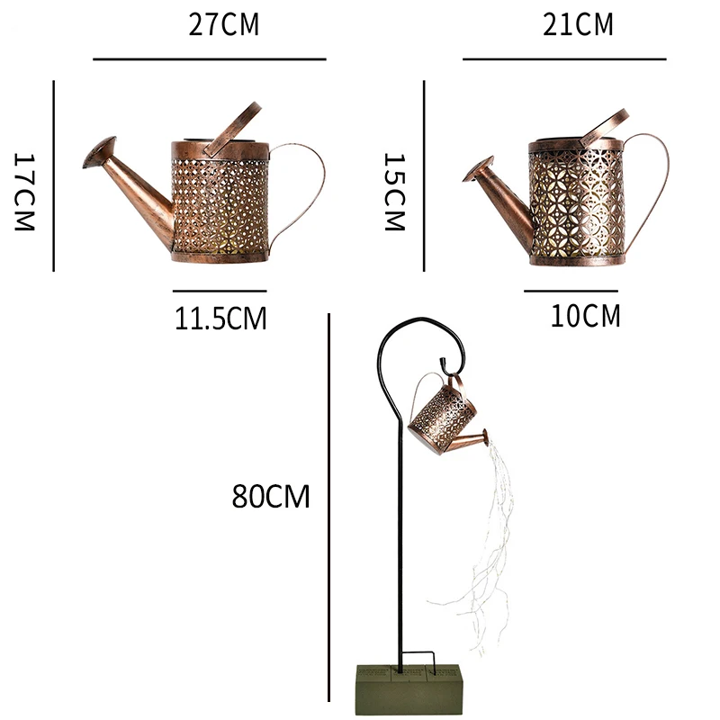 Luz Solar para regadera, luz colgante impermeable, luces de cascada solares para decoración de jardín al aire libre, lámpara LED para paisaje de