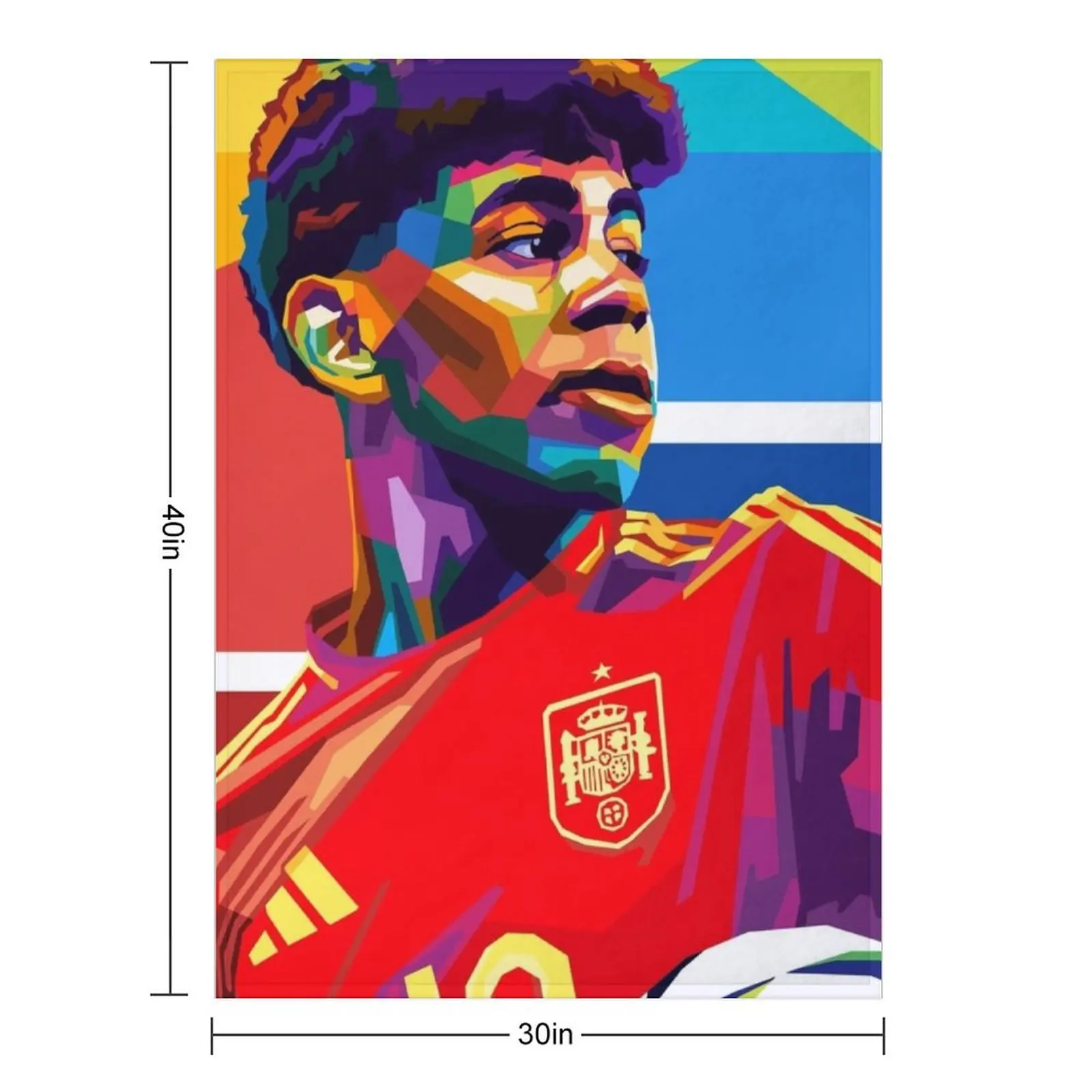 Lamine Yamal Football Wpap Art Throw Blanket Tourist warm for winter For Baby Cute Bed Fashionable christmas gifts Blankets