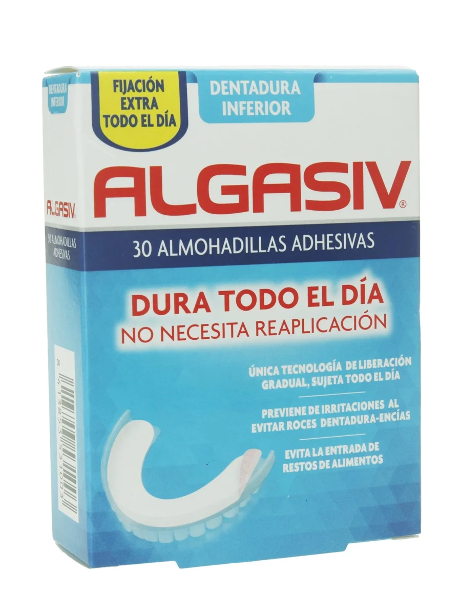 Algasiv bottom adhesive pads 30 PCs-fix your teeth and prevent friction