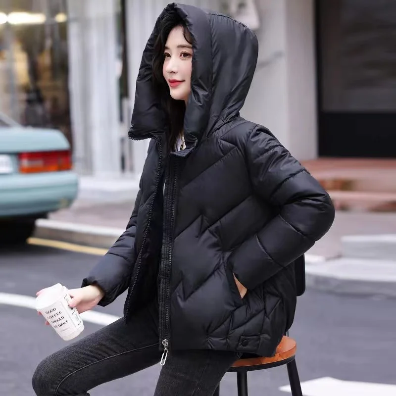 

Winter Jacket Women Down Cotton Jacket Parkas 2023 New Female Casual Loose Warm Cotton-padded Coat Outwear Parka Overcoat