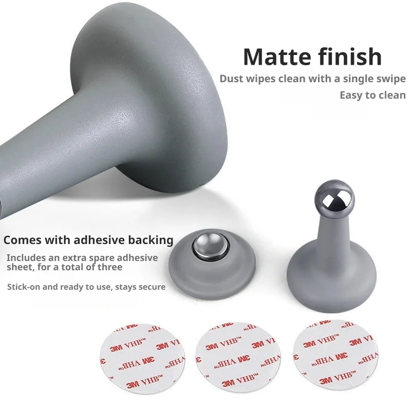 Upgraded Punch‑Free Silicone Magnetic Door Holder, Wind‑Resistant Anti‑Collision Wall‑Mounted Door Catch for Household Glass and