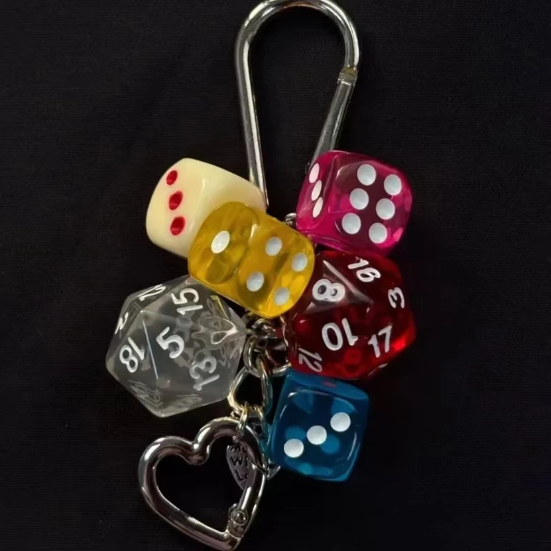 Dice retro design dia dos namorados presente saco encantos cinto fivela keychain acessórios mens Clássico pingente personalizado