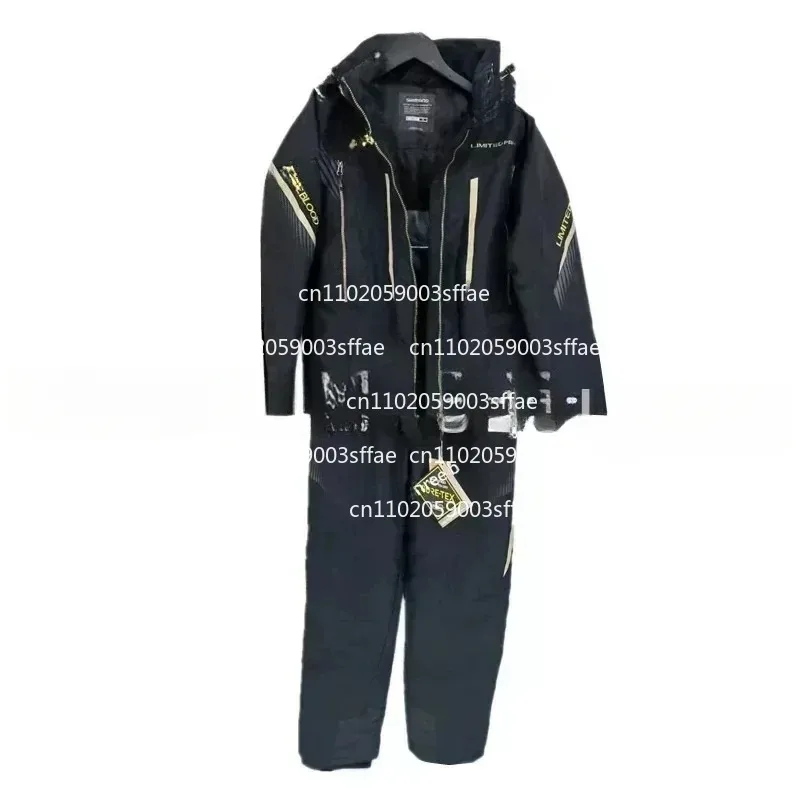 Rock Fishing Set, Outdoor Clothing Men'S Winter Thick Waterproof and Warm Hooded, Long Pants