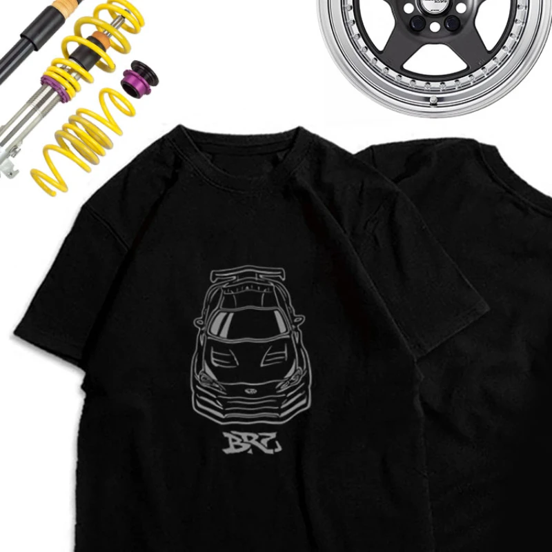 

2025 New BRZ T-Shirt Naturally Aspirated FA20 RWD Boxer Engine JDM Street Style Cornering Drift Pure Cotton Short Sleeve