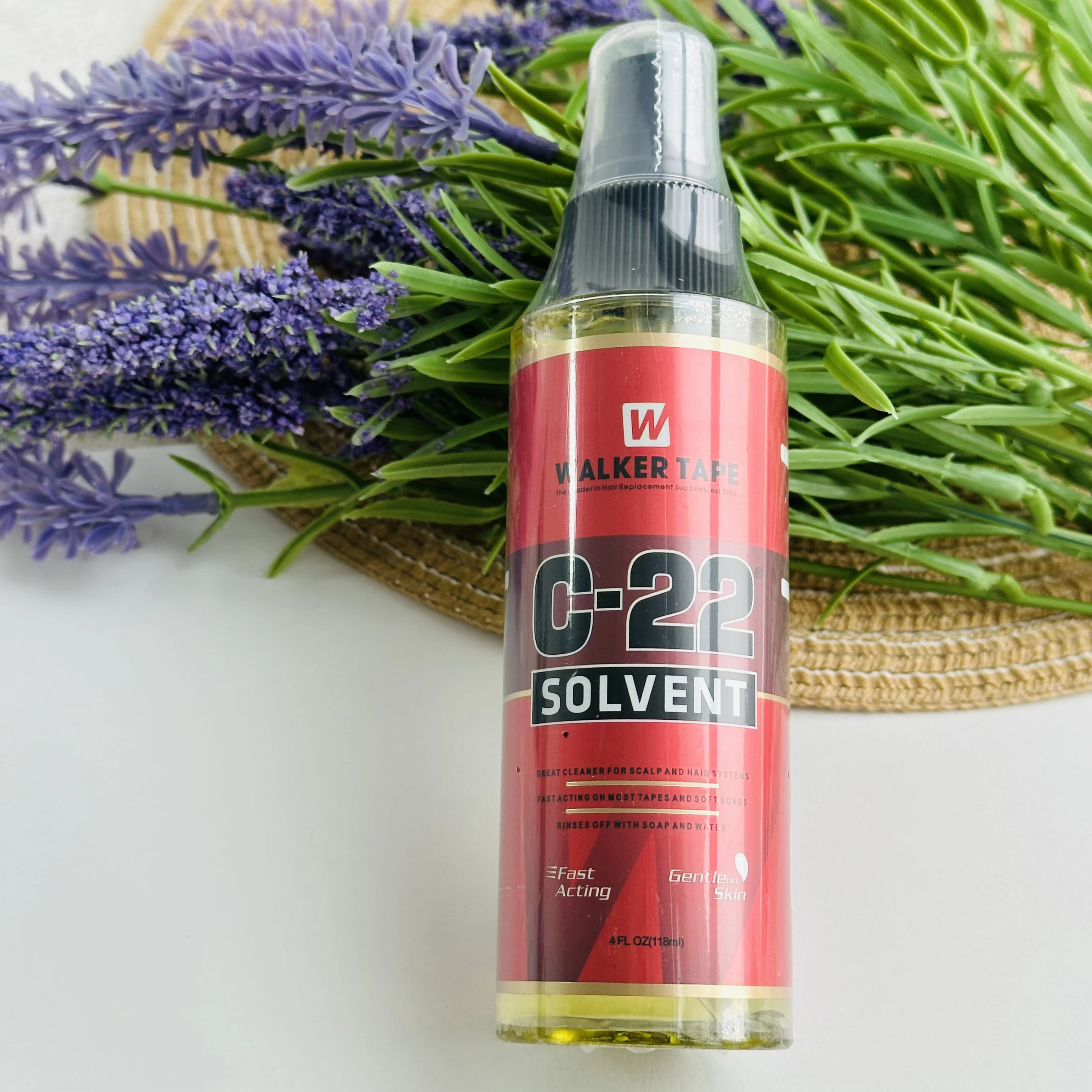 4 FL OZ 118 مللي شريط ووكر C-22 مزيل المذيبات منظف رائع لأنظمة فروة الرأس والشعر سريع المفعول على معظم الأشرطة