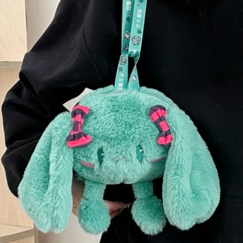 Dessin animé Hatsune Miku poupée bidimensionnelle sac en peluche mignon Hatsune Anime périphérique sac à bandoulière souple cadeaux de noël pour enfants